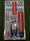 GRAY NICOLLS MAAX BLUE REFURBISHED BAT STICKER